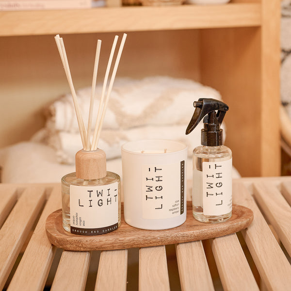 TWILIGHT rose, saffron, raspberry & amber candle