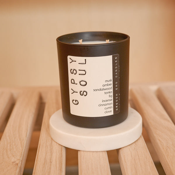GYPSY SOUL vetiver,  patchouli & amber spice candle