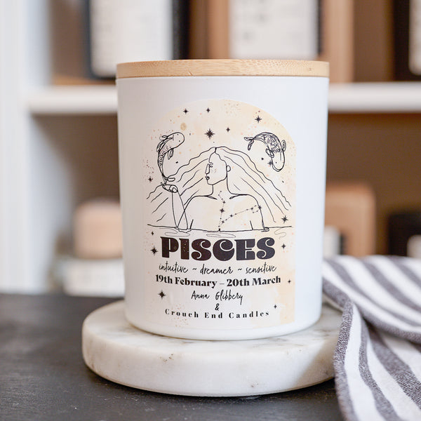 PISCES STAR SIGN CANDLE ( FEB 19 - MARCH 20 )