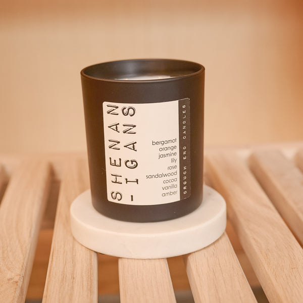 SHENANIGANS blood orange, jasmine, cocoa, vanilla and spice, candle
