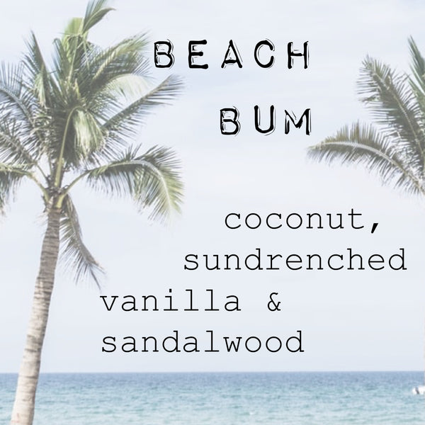 "BEACH-BUM" sun-drenched coconut & sandalwood candles