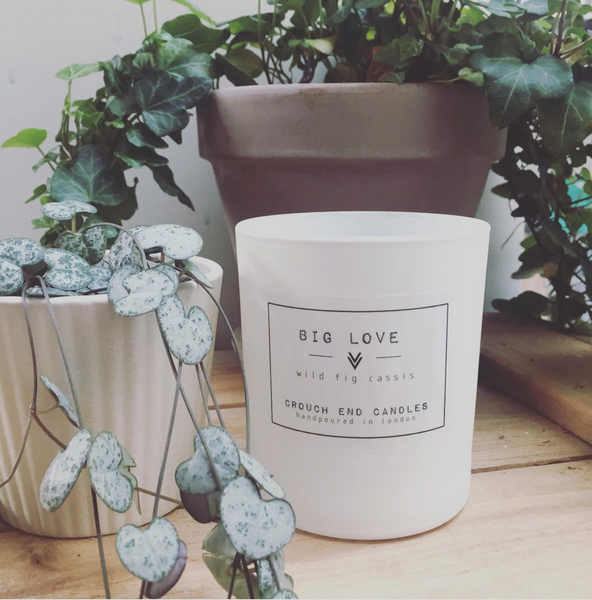 "BIG LOVE" wild fig and cassis scented candles