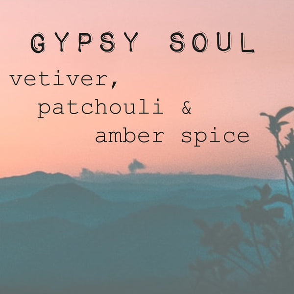 "GYPSY SOUL" vetiver,  patchouli ,amber spice candles